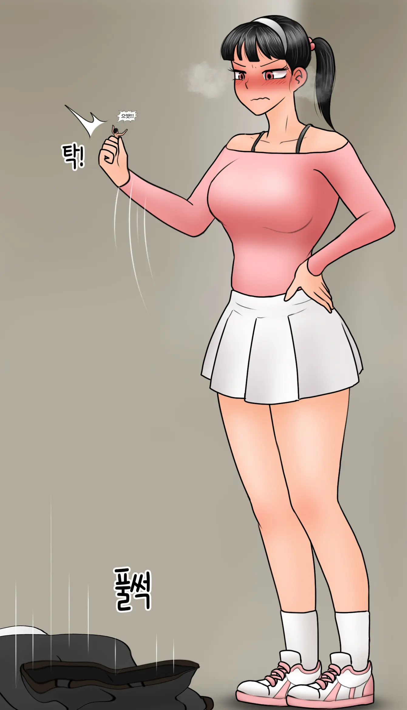 축소화 능력을 가진 여친한테 밟히는 만화 Shirinked By GF